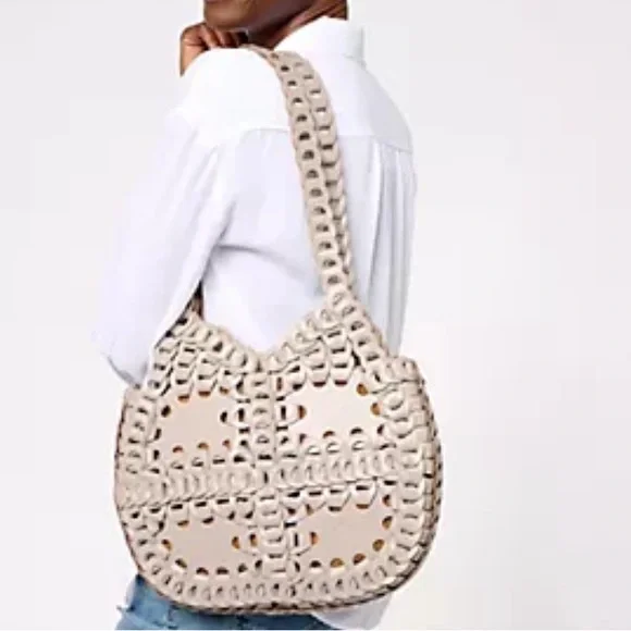 Patricia Nash Giraldi Hobo Shoulder Bag 2 bags brown and white - Picture 1 of 3